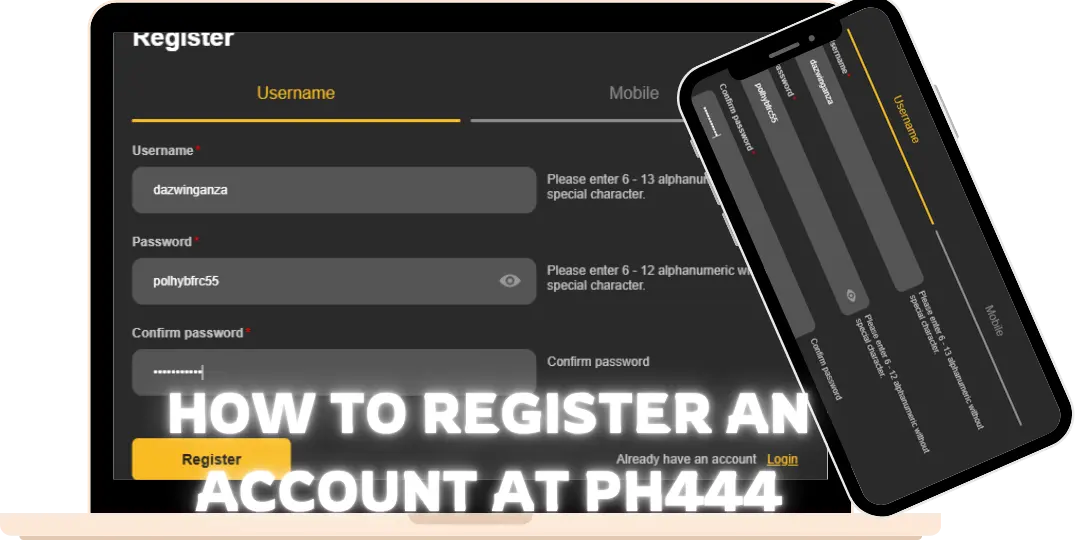How to Register an Account at PH444